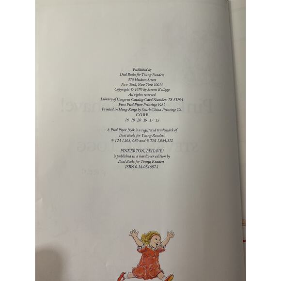1979 Pinkerton, Behave! By Steven Kellogg Hardback - Picture 5 of 9